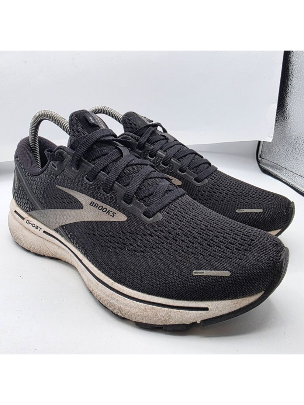 Brooks Ghost 14 Womens Size 10 Black White Athletic Shoes Running Walking Casual